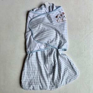HALO Sleepsack Swaddle in Blue Striped Puppies